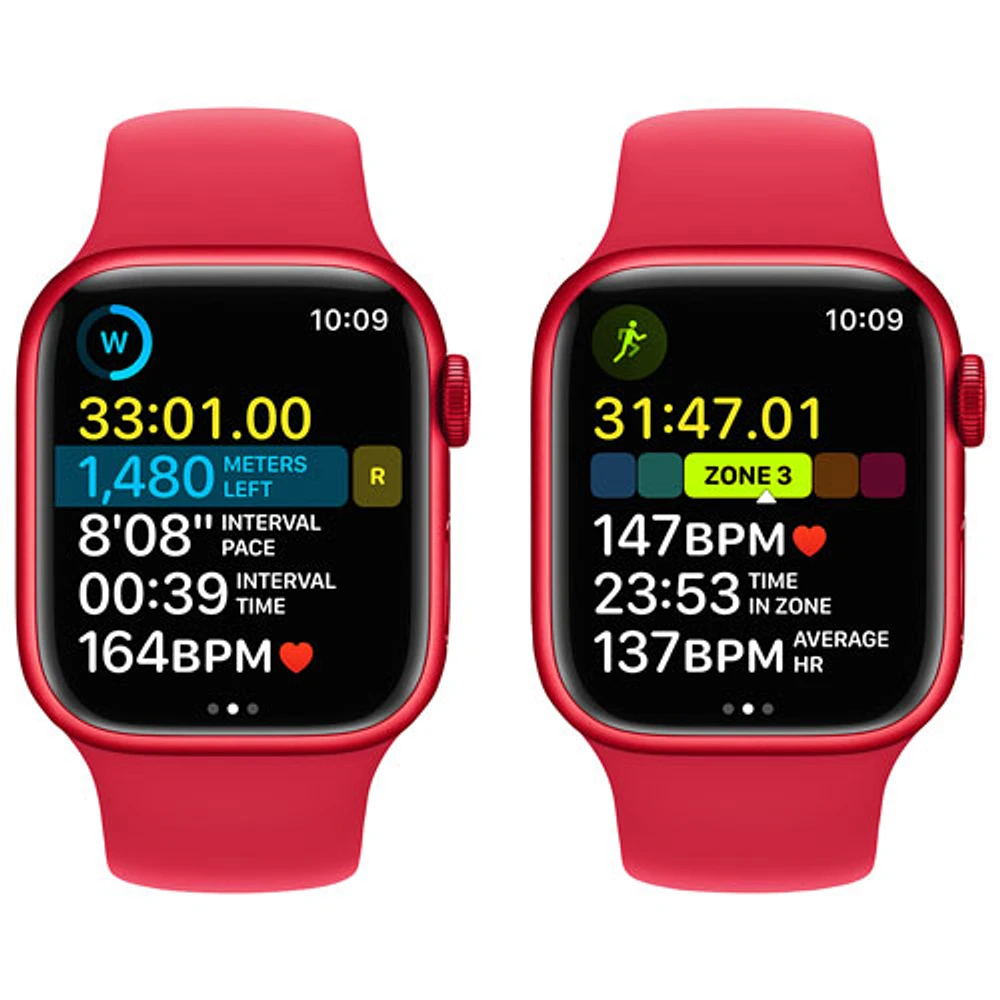 Virgin Plus Apple Watch Series 8 (GPS + Cellular) 41mm (PRODUCT)RED Aluminum Case w/ (PRODUCT)RED Sport Band - S/M - Monthly Financing