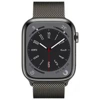 Rogers Apple Watch Series 8 (GPS + Cellular) 45mm Graphite Stainless Steel Case with Graphite Milanese Loop - M/L - Monthly Financing