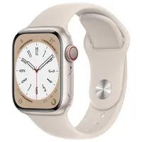 Rogers Apple Watch Series 8 (GPS + Cellular) 41mm Starlight Aluminum Case with Starlight Sport Band - S/M - Monthly Financing