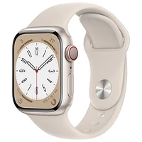 Apple Watch Series 8 41 mm (GPS + Cell) en aluminium comète avec bracelet sport comète de Freedom Mobile - P/M - Paiement Balance mensuel