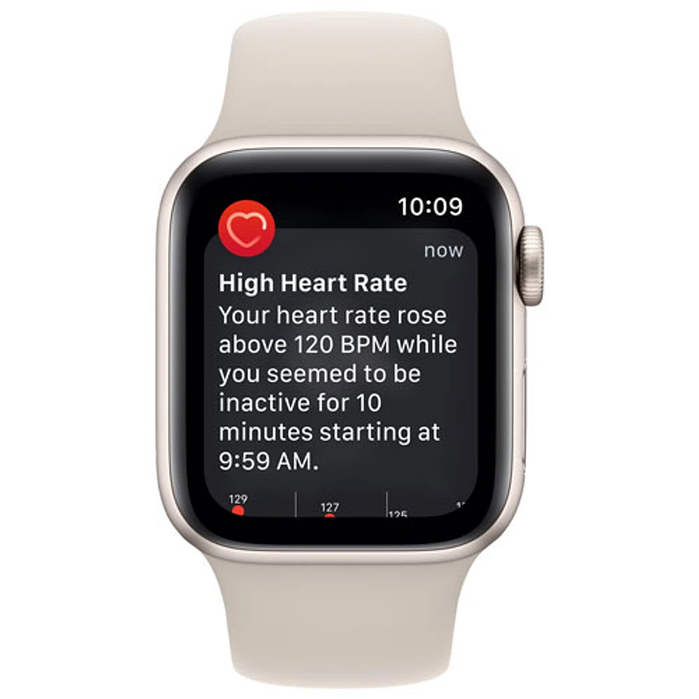 Virgin Plus Apple Watch SE (GPS + Cellular) 40mm Starlight Aluminum Case w/ Starlight Sport Band (2022) - Monthly Financing