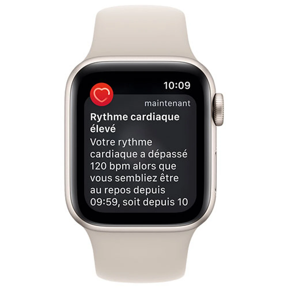 Virgin Plus Apple Watch SE (GPS + Cellular) 40mm Starlight Aluminum Case w/ Starlight Sport Band (2022) - Monthly Financing