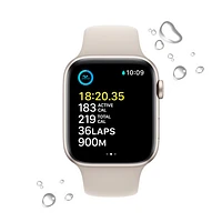 Bell Apple Watch SE (GPS + Cellular) 44mm Starlight Aluminum Case w/ Starlight Sport Band (2022) - Monthly Financing