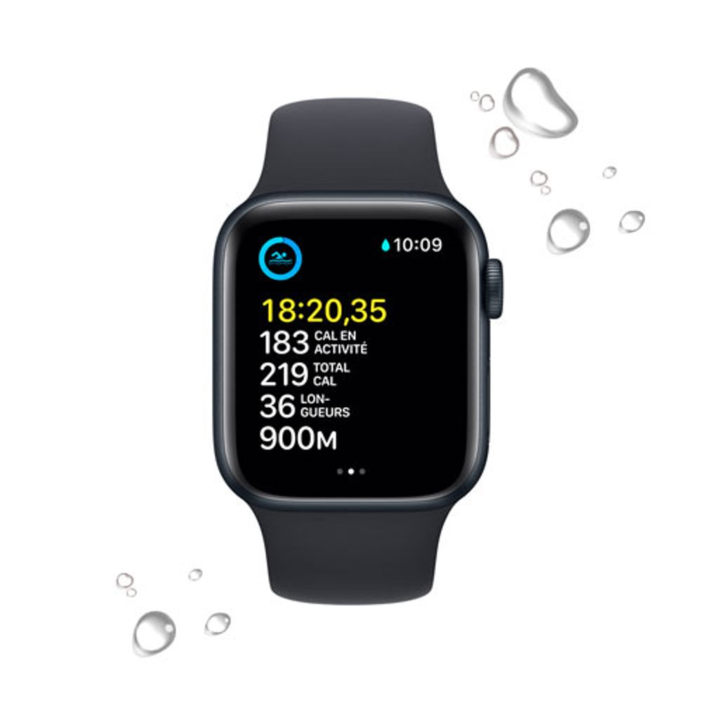 TELUS Apple Watch SE (GPS + Cellular) 40mm Midnight Aluminum Case w/ Midnight Sport Band (2022) - Monthly Financing