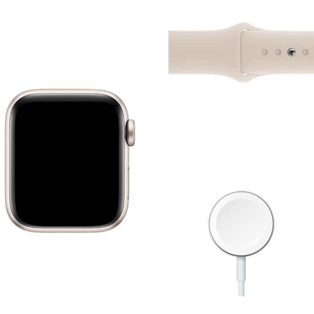 Rogers Apple Watch SE (GPS + Cellular) 40mm Starlight Aluminum Case with Starlight Sport Band (2022) - Monthly Financing