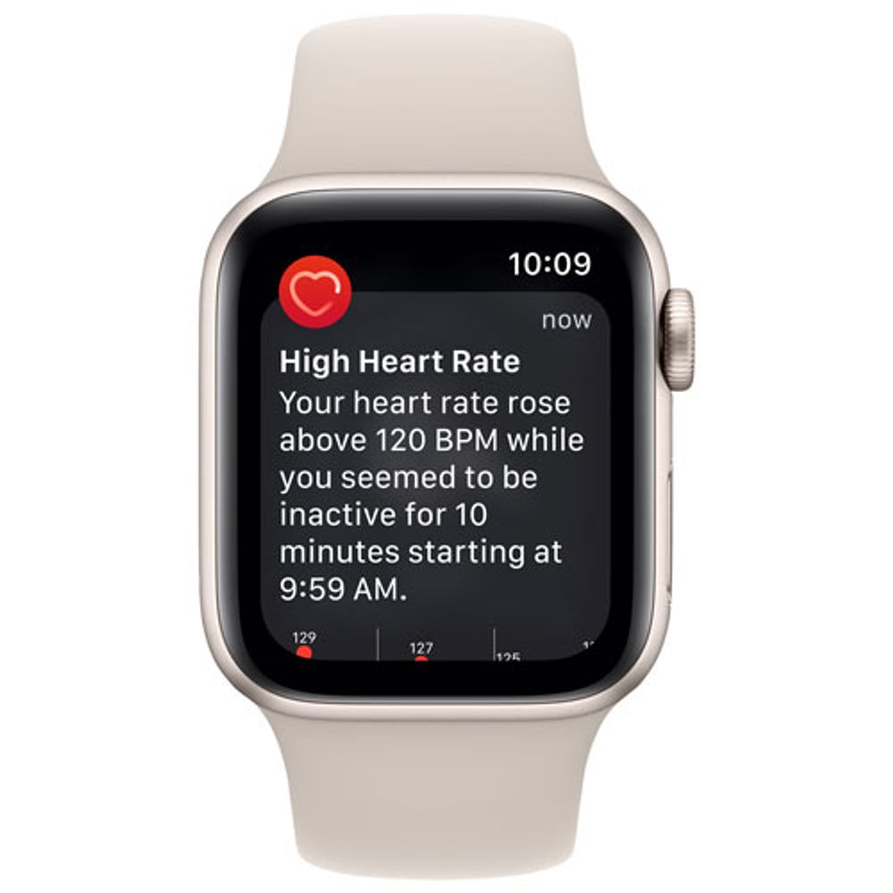 Rogers Apple Watch SE (GPS + Cellular) 40mm Starlight Aluminum Case with Starlight Sport Band (2022) - Monthly Financing