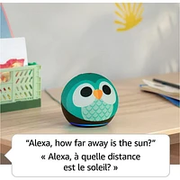 Haut-parleur intelligent Echo Dot Kids (5e génération) avec Alexa - Hibou