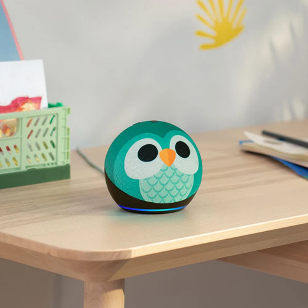 Haut-parleur intelligent Echo Dot Kids (5e génération) avec Alexa - Hibou