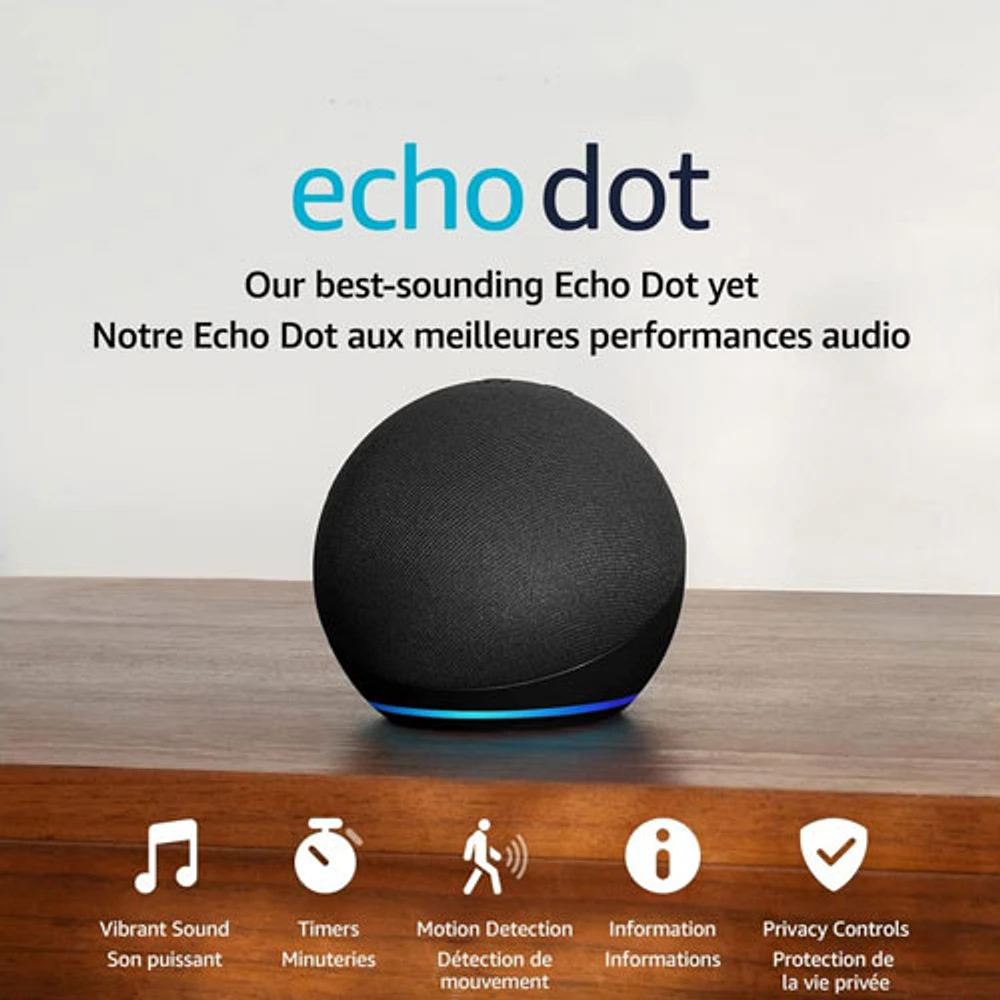 Amazon Echo Dot (5th Gen) Smart Speaker with Alexa - Charcoal