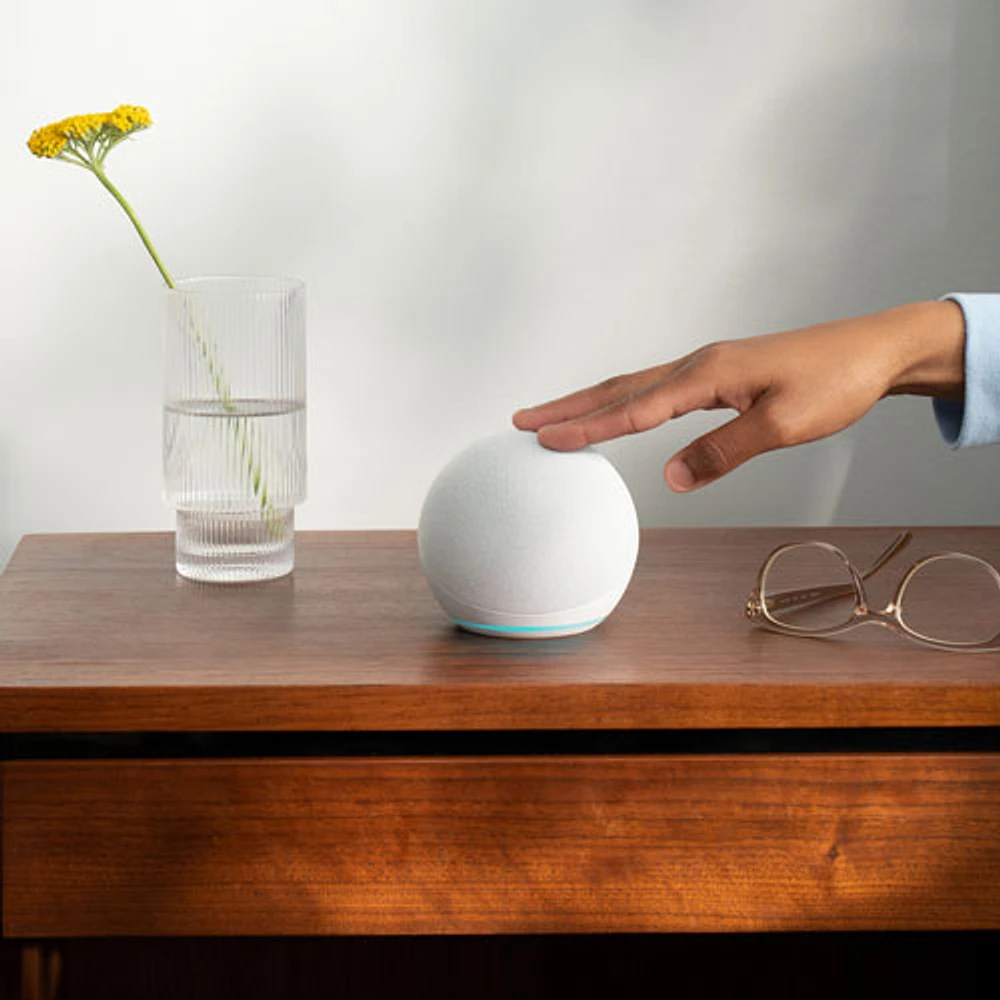 Amazon Echo Dot (5th Gen) Smart Speaker with Alexa - Glacier White