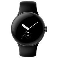 Google Pixel Watch (GPS) 40mm Matte Black Stainless Steel Case with Obsidian Active Band