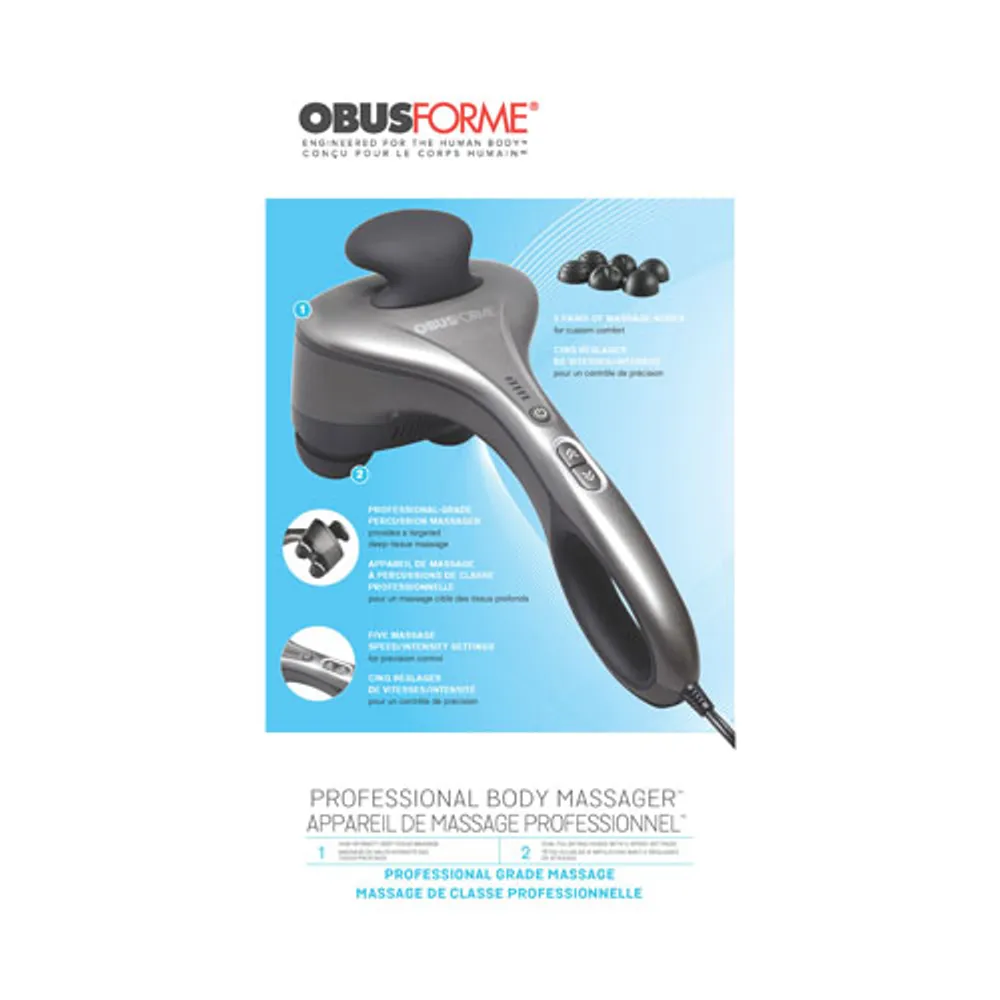 ObusForme Professional Handheld Percussive Massager - Black/Grey