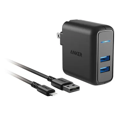 Anker PowerPort 2 Elite 24W 2-Port USB-A Wall Charger (B2023J11-1)