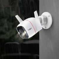 TP-Link Tapo Wired Weatherproof Outdoor 2K 4MP QHD Security Camera - White
