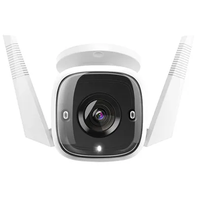 TP-Link Tapo Wired Weatherproof Outdoor 3MP HD Security Camera - White