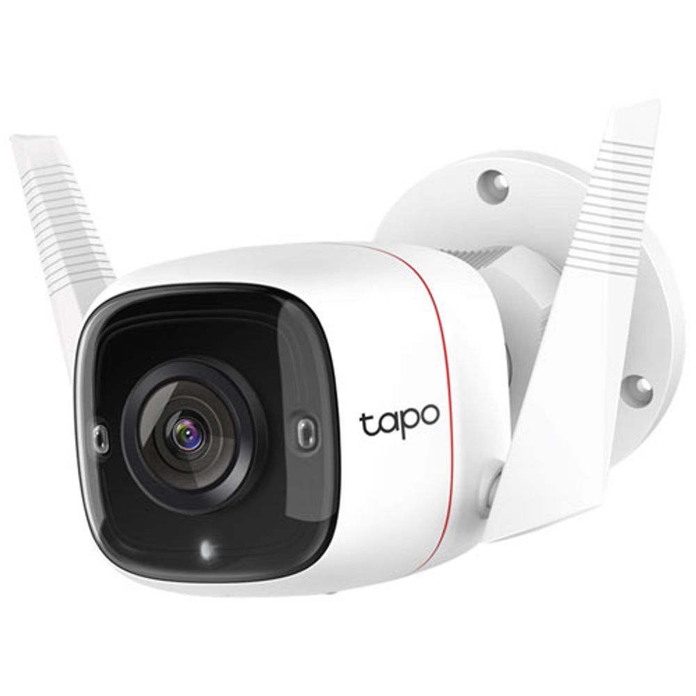 TP-Link Tapo Wired Weatherproof Outdoor 3MP HD Security Camera - White