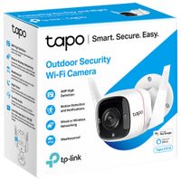 TP-Link Tapo Wired Weatherproof Outdoor 3MP HD Security Camera - White