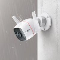 TP-Link Tapo Wired Weatherproof Outdoor 3MP HD Security Camera - White