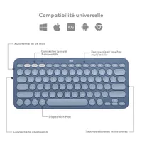 Logitech K380 Wireless Slim TKL Keyboard for Mac with Customizable Shortcuts - Blueberry