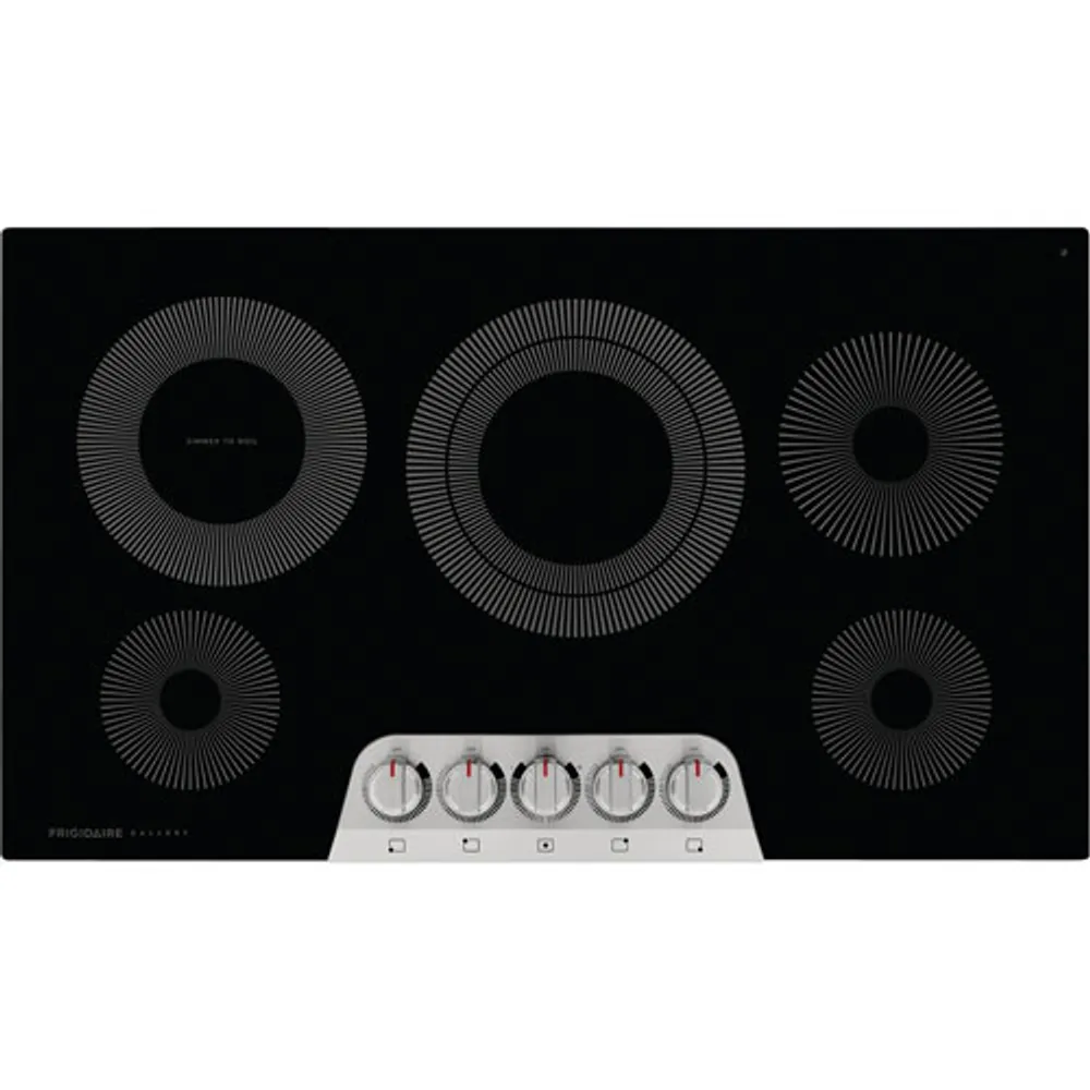 Frigidaire Gallery 36" 5-Element Electric Cooktop (GCCE3670AD) - Black Stainless Steel