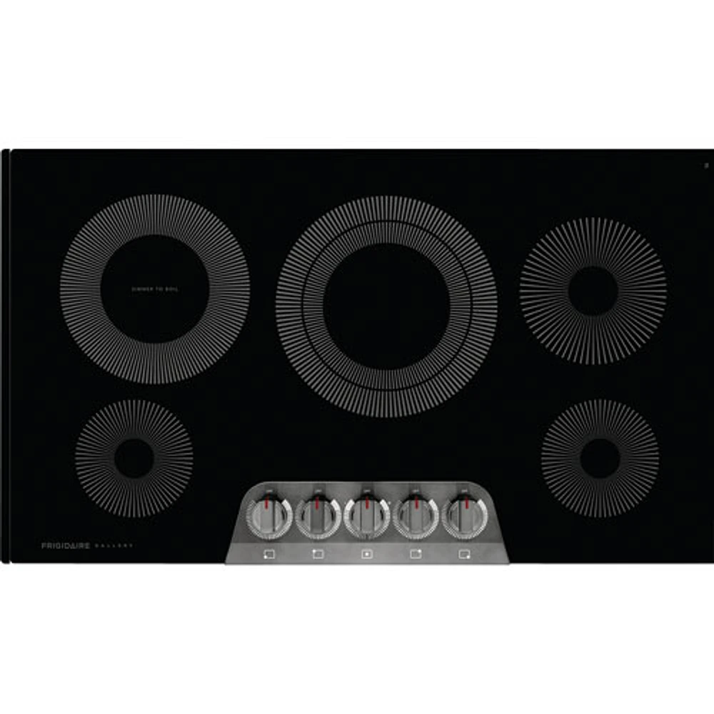 Frigidaire Gallery 36" 5-Element Electric Cooktop (GCCE3670AD) - Black Stainless Steel