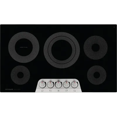 Frigidaire Gallery 36" 5-Element Electric Cooktop (GCCE3670AD) - Black Stainless Steel