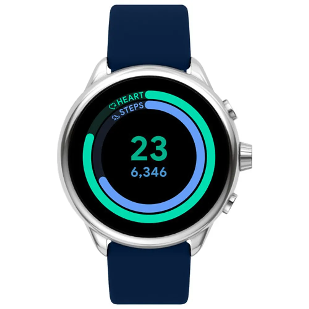 Montre intelligente de 44 mm de 6e génération avec moniteur de fréquence cardiaque Wellness Edition de Fossil - Bleu