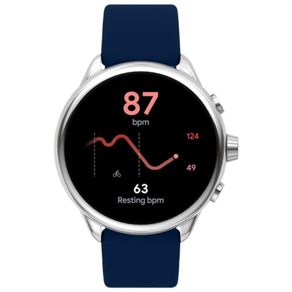 Montre intelligente de 44 mm de 6e génération avec moniteur de fréquence cardiaque Wellness Edition de Fossil - Bleu