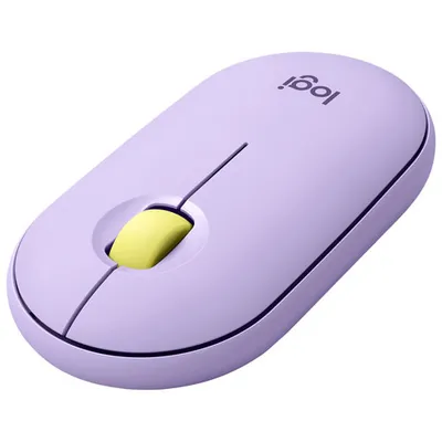Logitech Pebble M350 Bluetooth Optical Mouse - Lavender Lemonade
