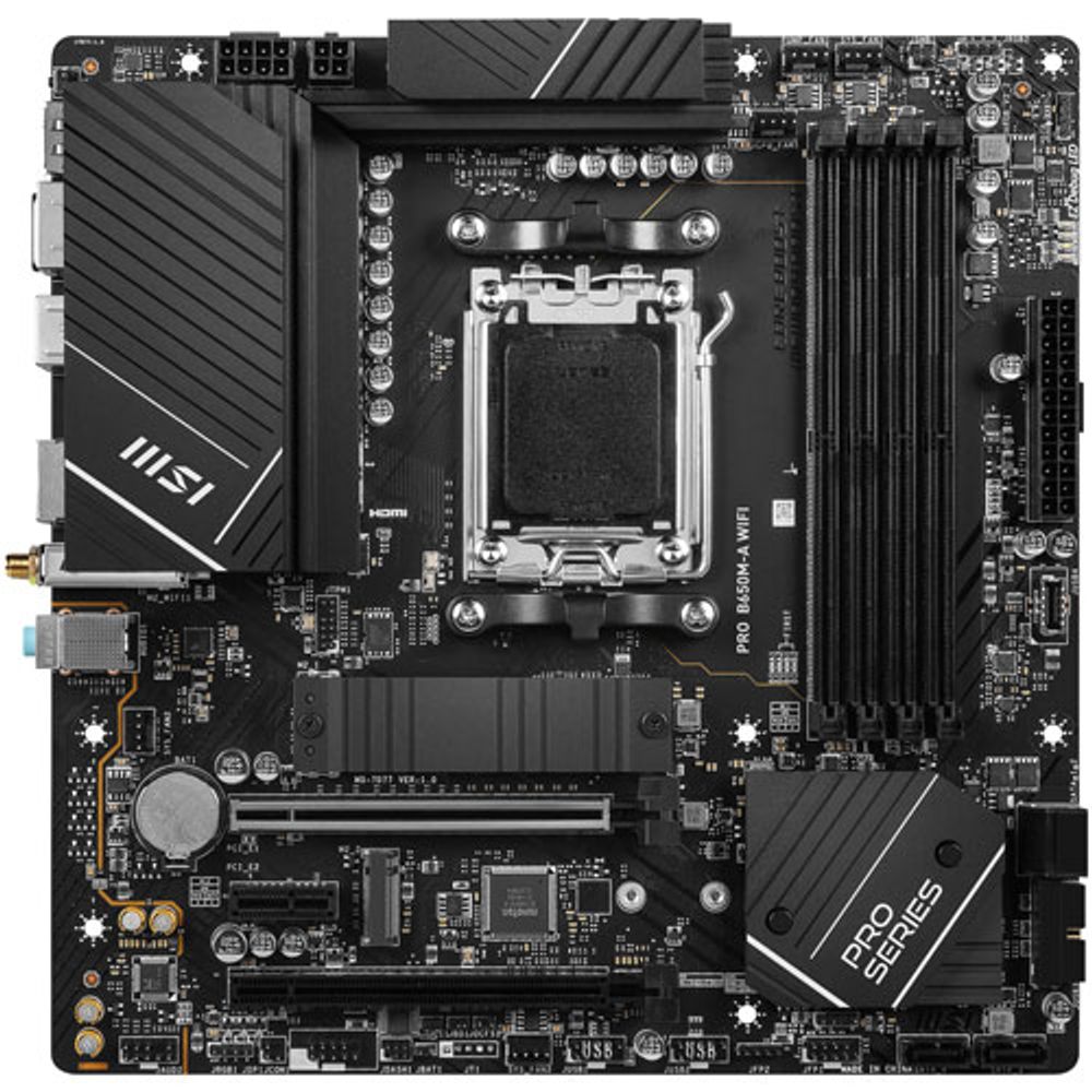 MSI B650M-A WIFI Micro-ATX AM5 DDR5 Motherboard for AMD Ryzen 9000/8000/7000 Series CPUs