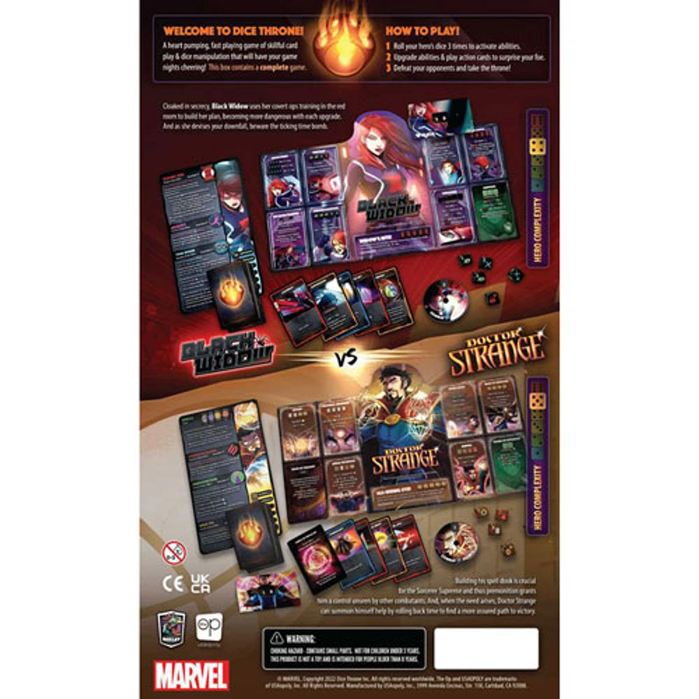 Marvel Dice Throne 2-Hero Box Board Game - Black Widow & Doctor Strange - English