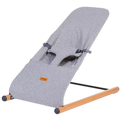 Chaise longue gonflable rebondissante/portative avec filet respirant pour bébé Evolux de Childhome - Gris jersey