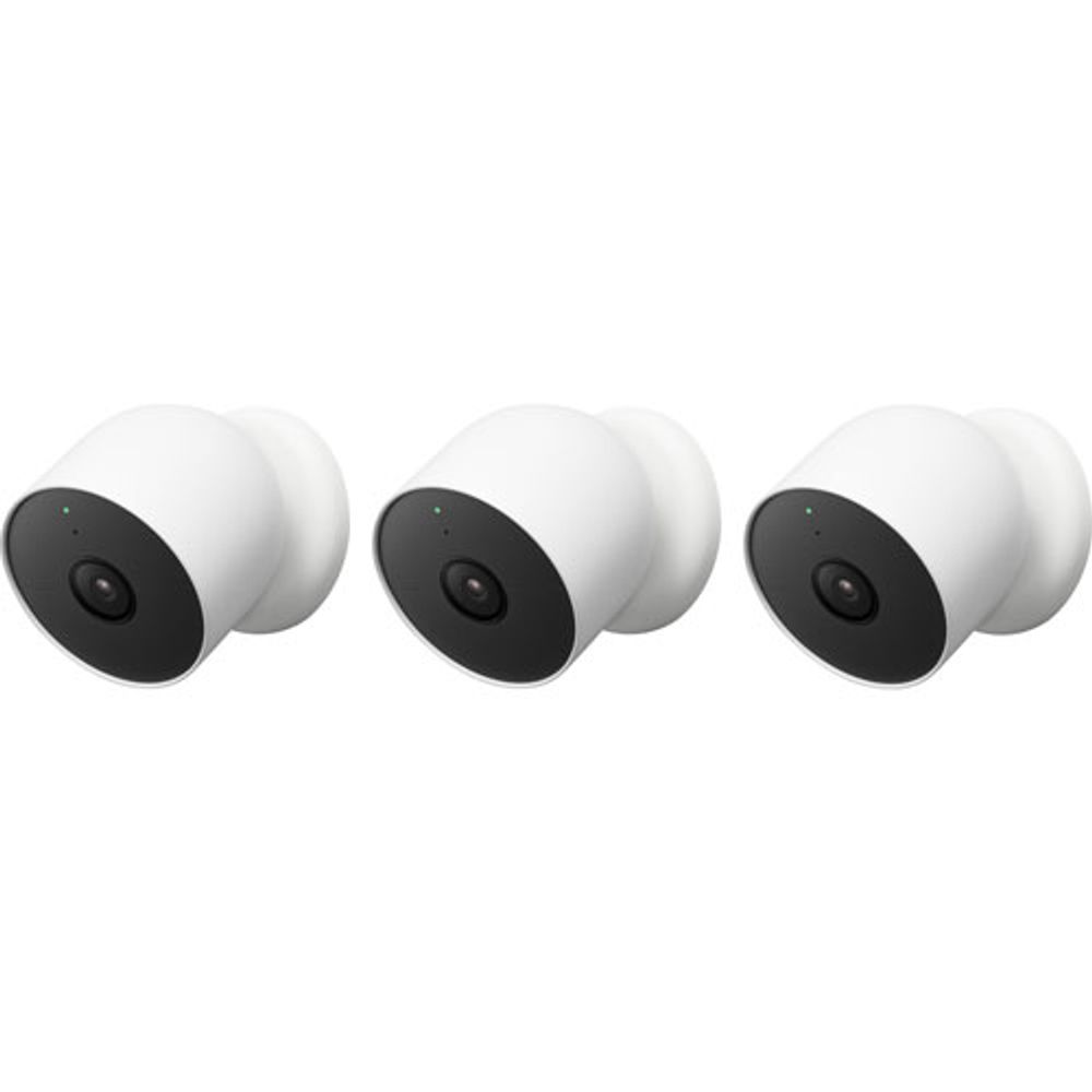 Google Nest Cam Wire-Free Indoor/Outdoor Security Camera - 3 Pack - White - Only at Best Buy