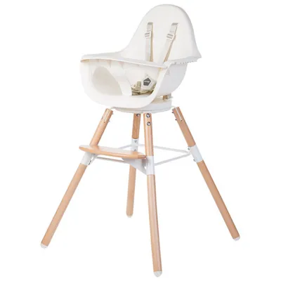 Chaise haute Evolu One.80 avec plateau de Childhome - Blanc