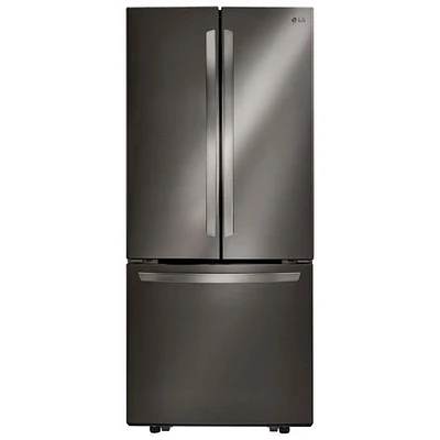 Open Box -LG 30" 21.8 Cu Ft French Door Refrigerator (LRFNS2200D) -Black Stainless -Scratch & Dent