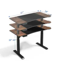 LjubLjana 47" Electric Height Adjustable Sit-Stand Desk