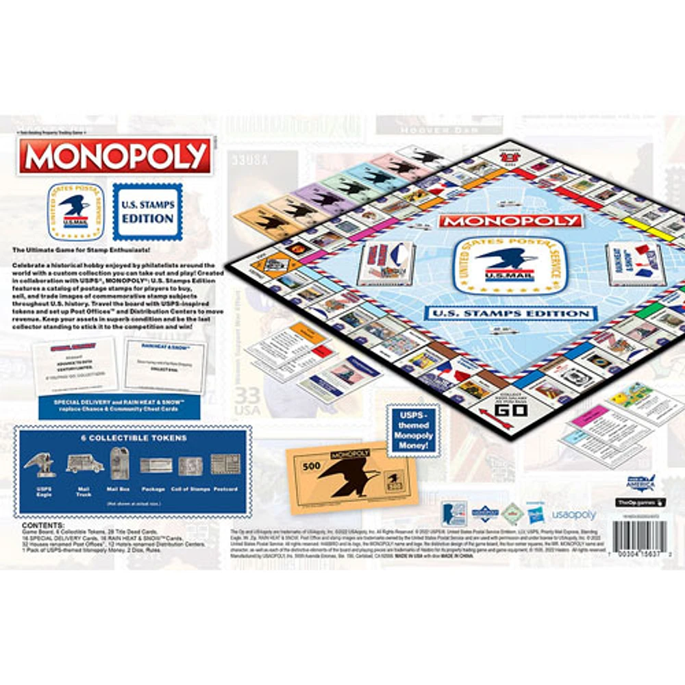 Monopoly: Jeu de société U.S. Stamps - Anglais