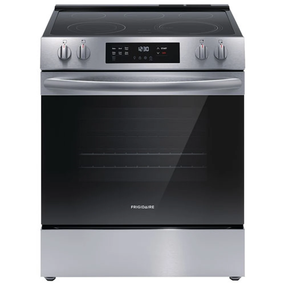 Cuisinière électrique autonome à 5 éléments de 5,3 pi³ 30 po de Frigidaire (FCFE306CAS) - Inox