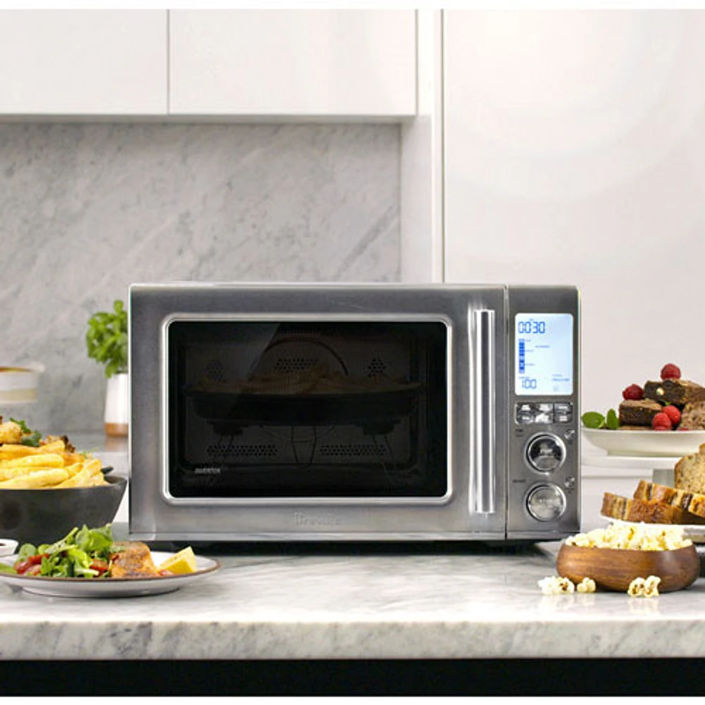 Refurbished (Good) - Breville Combi Wave 3-in-1 Convection Microwave w/ Air Fryer - 1.1 Cu. Ft. - Remanufactured by Breville