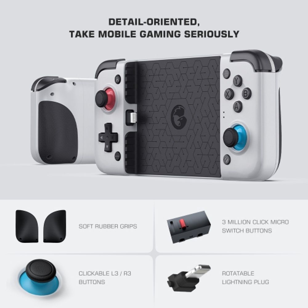  RiotPWR Mobile Cloud Gaming Controller for iOS – Mobile Console  Gaming on your iPhone - Play Game Pass, Apple Arcade + more [1 Month Xbox  Game Pass Ultimate Included] : Video Games