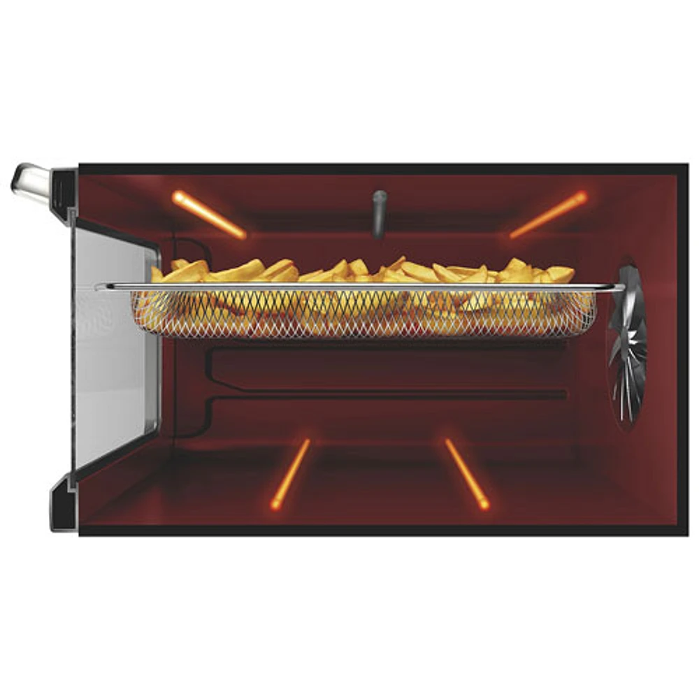 Remis à neuf (bon état) - Four grille-pain à convection et friteuse à air chaud Smart Oven de Breville - 0,8 pi³/22,6 l - Acier inoxydable noir - Remanufacturé par Breville