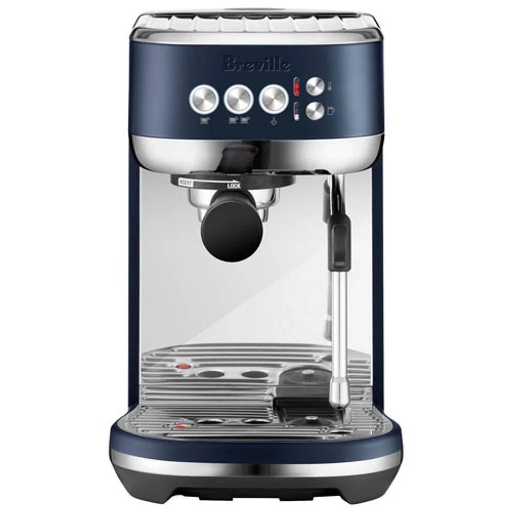 Remis à neuf (bon état) - Machine à expresso automatique Bambino Plus de Breville - Damas Bleu - Reconditionné par Breville