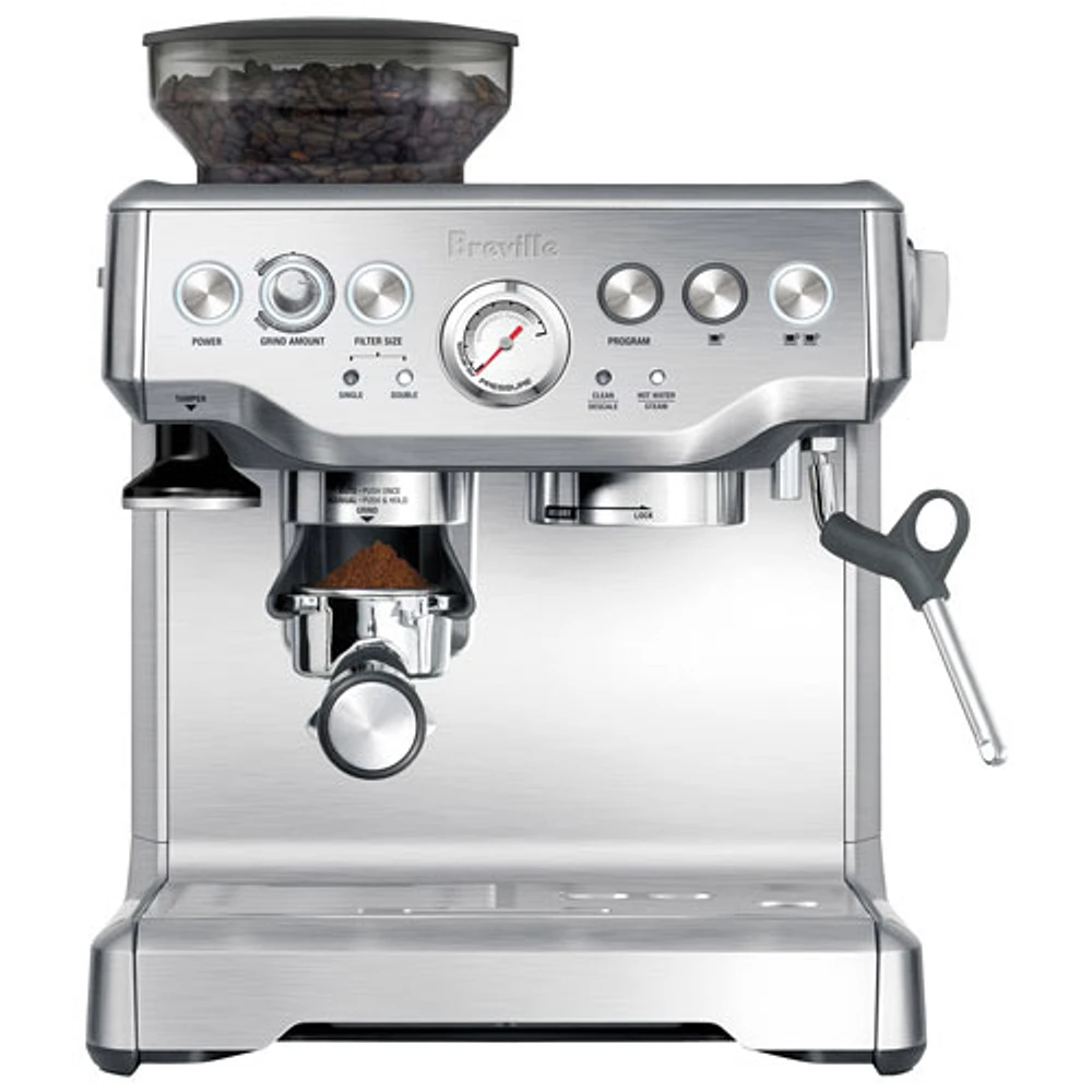 Remis à neuf (Bon état) - Machine à expresso manuelle Barista Express de Breville - Acier inoxydable brossé - Reconditionné par Breville