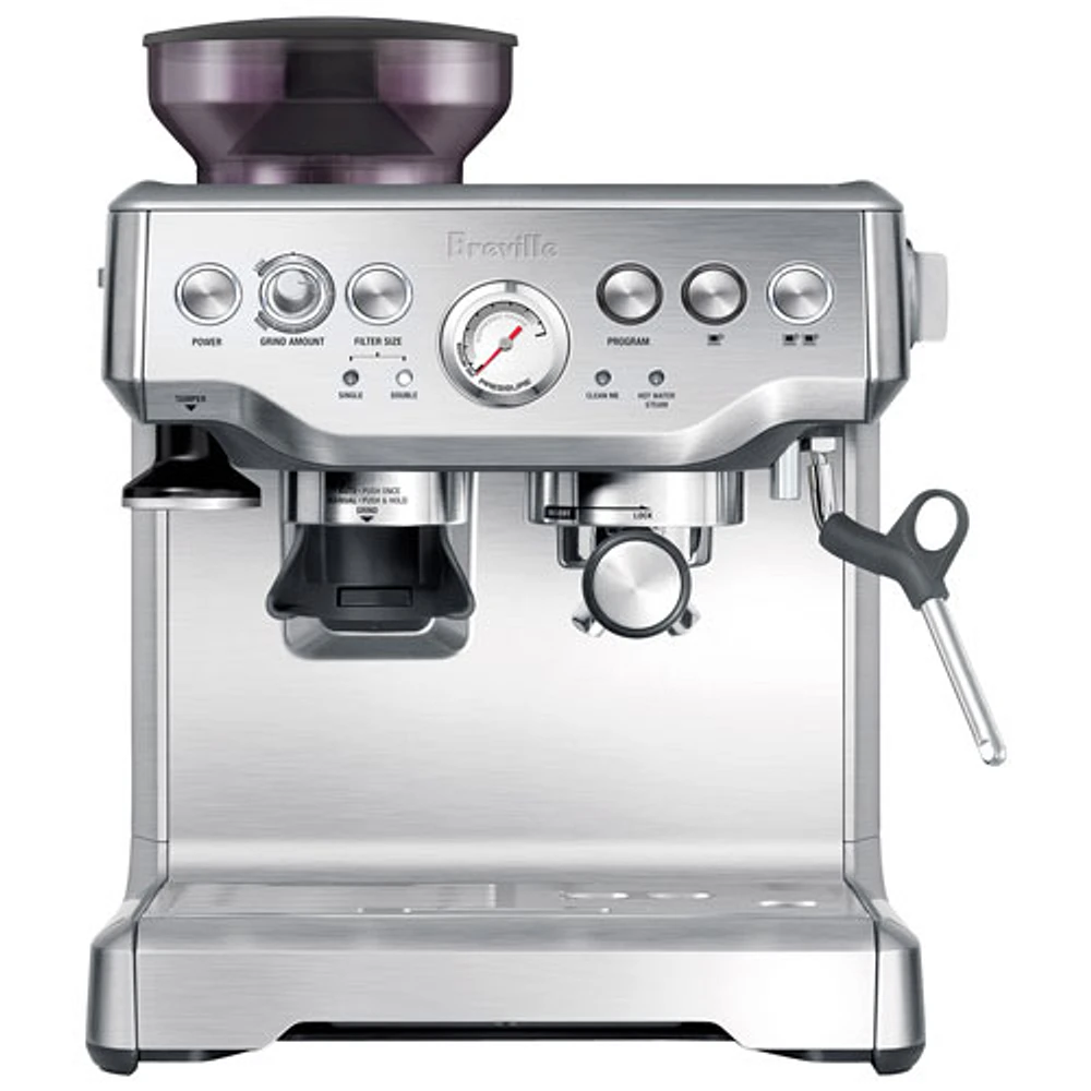 Remis à neuf (Bon état) - Machine à expresso manuelle Barista Express de Breville - Acier inoxydable brossé - Reconditionné par Breville