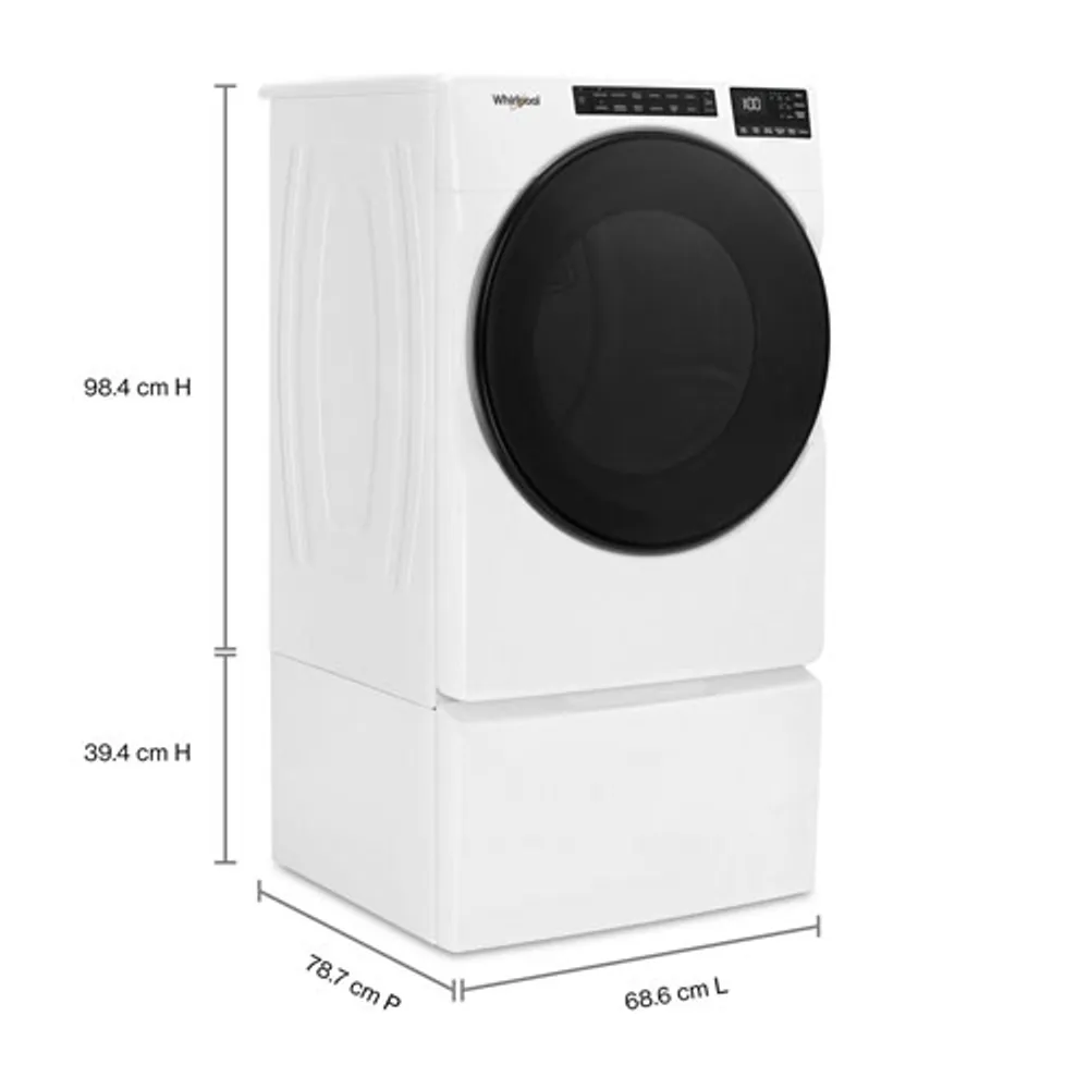 Whirlpool 7.4 Cu. Ft. Gas Steam Dryer (WGD6605MW) - White