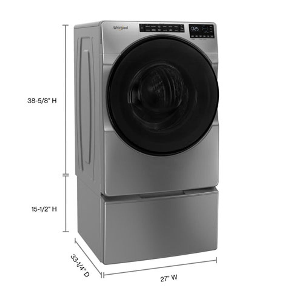 Whirlpool 7.4 Cu. Ft. Electric Steam Dryer (YWED6605MC) - Chrome Shadow