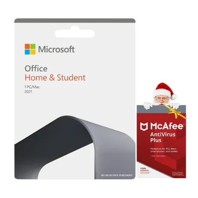 Microsoft Office Home & Student 2021 & McAfee AntiVirus Plus Combo | 1 User  | Galeries de la Capitale Mall