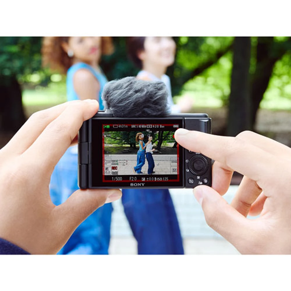 Sony ZV-1F Content Creator Vlogger 20.1MP Digital Camera - Black