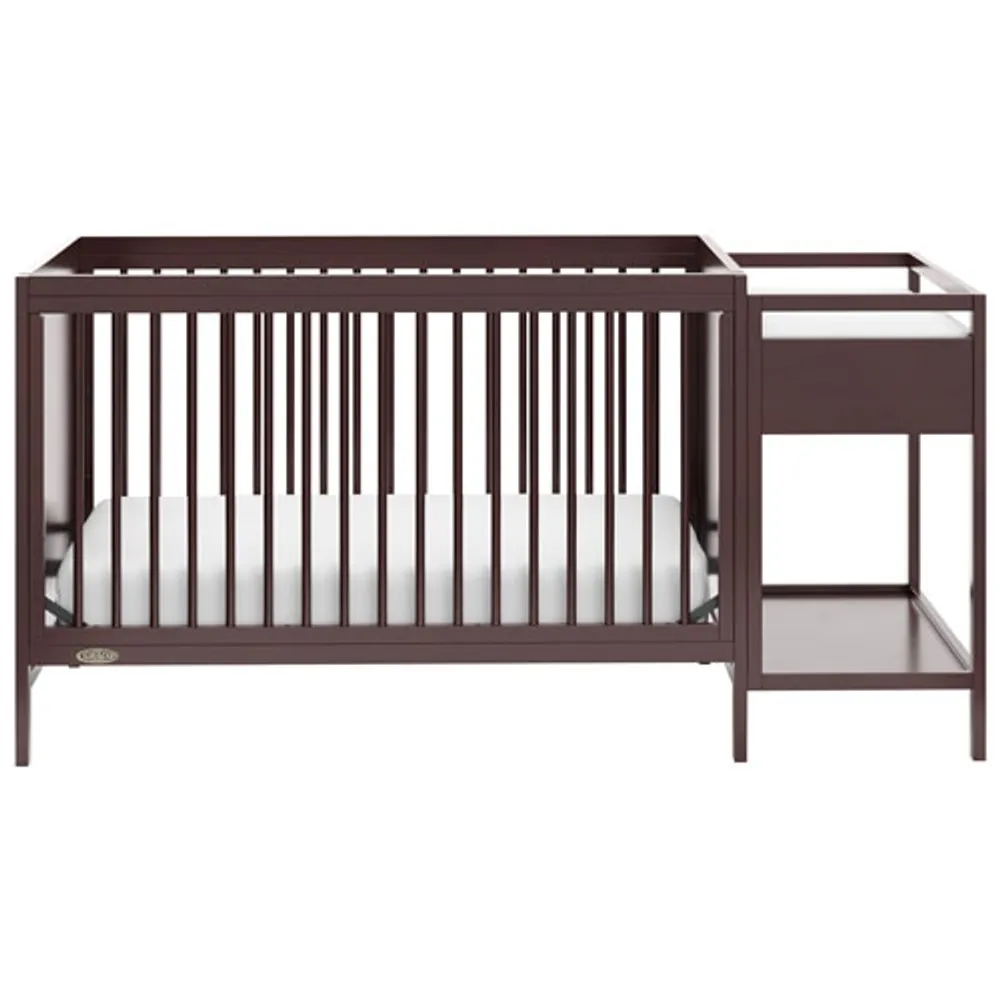 Graco Fable 4-in-1 Convertible Crib with Changing Station - Espresso