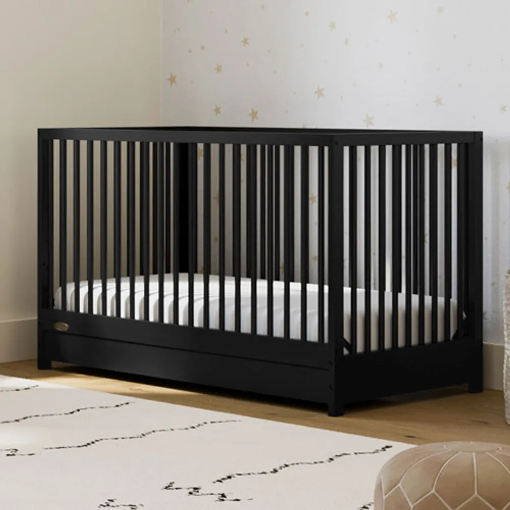 Graco Teddi 5-in-1 Convertible Crib with Drawer - Black